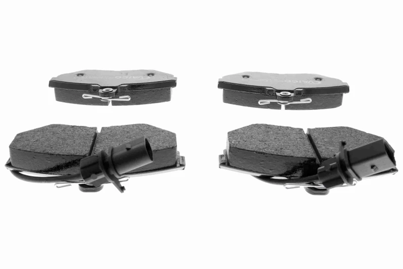 Image of VAICO V10-8137 Brake pad set Front Axle, incl. wear warning contact, Q+, original equipment manufacturer quality Brake Pad Set,disc brake (402)