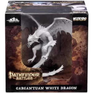 Image of Pathfinder Battles Deep Cuts Unpainted Miniature (W7) Gargantuan White Dragon