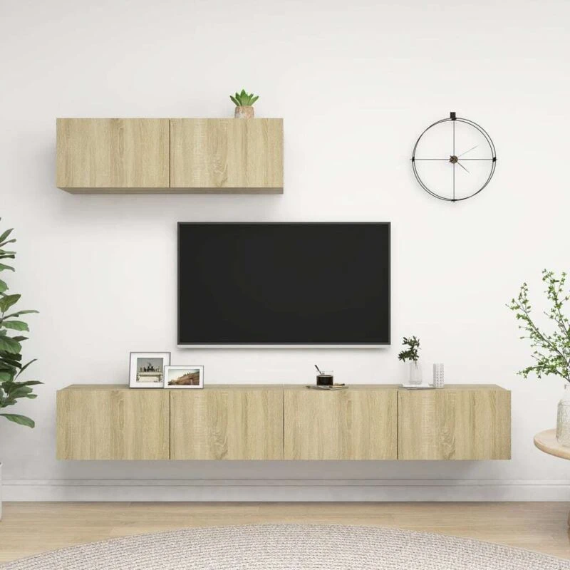 Image of VIDAXL Vidaxl - tv Cabinets 3 pcs Sonoma Oak Engineered Wood 8720286573112
