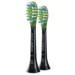 Image of Philips Sonicare W3 Premium White Black Toothbrush Heads