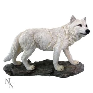 image of Mountain Watcher Wolf Figurine