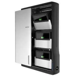 Image of Ergotron DM12-1006-3 portable device management cart/cabinet Portable device management cabinet Black Silver