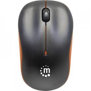 image of Manhattan Success Radio WiFi mouse Optical Black, Orange