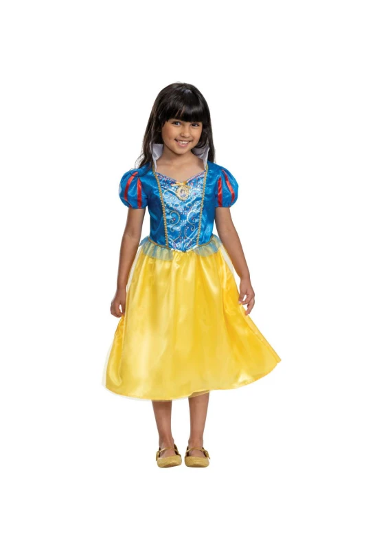 Image of Disney Girl's Snow White Fancy Dress Costume in Blue Size: 3-4 Years Blue Female 3-4 Years