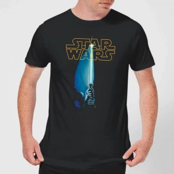 Image of Star Wars Lightsaber Mens T-Shirt - Black - 3XL