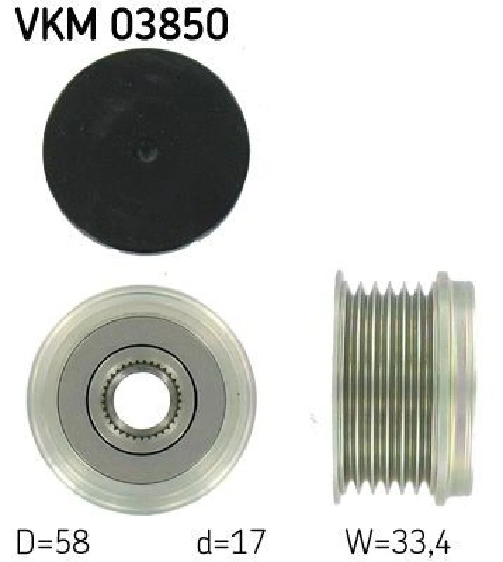 Image of SKF Alternator clutch pulley SKF VKM 03850