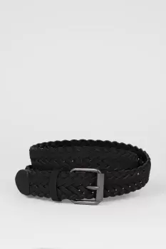 Image of Mens Pu Weave Belt