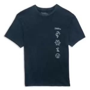 image of Fantastic Beasts The Walk Of The Qilin Unisex T-Shirt - Navy Acid Wash - M