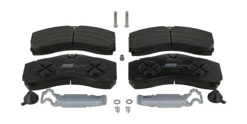 Image of JURID 2924605390 Brake pad set prepared for wear warning indicator, with accessories Brake Pad Set,disc brake (402)