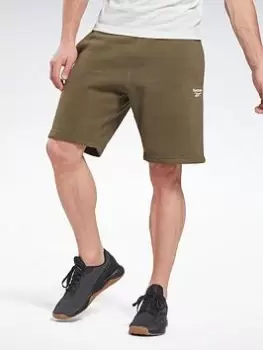 Image of Reebok Identity Fleece Shorts, Brown Size XS Men