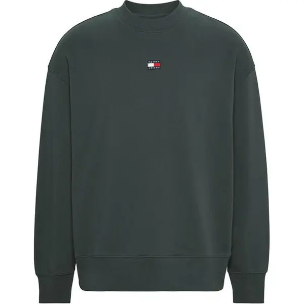 Image of Tommy Jeans Relaxed XS Badge Crew Neck Sweatshirt - Grey