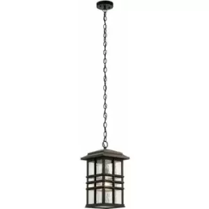 Image of Outdoor IP44 1 Bulb Chain Lantern Olde Bronze LED E27 40W