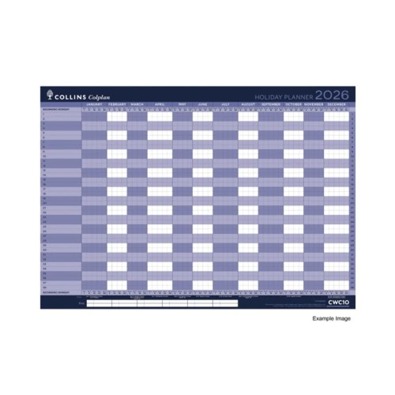 Image of Collins Holiday Planner A1 Unmounted 2026 CWC10-26