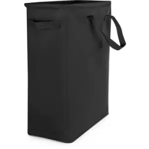 image of 45L Slim Laundry Basket with Handles Black M&W - Black