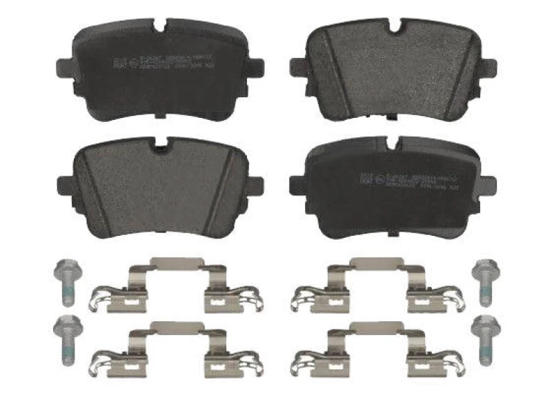 Image of Blue PRINT ADBP420122 Brake pad set Rear Axle, prepared for wear warning indicator, with fastening material Brake Pad Set,disc brake (402)