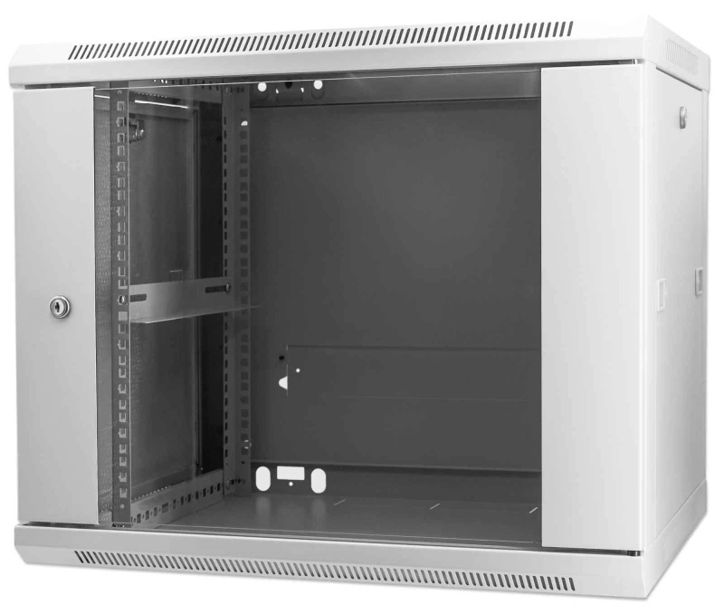 Image of Intellinet Intellinet 19" Network Cabinet - Wall Mount (Standard) 9U 600mm Deep Grey Assembled Max 60kg Suitable also for use on desk or floor Us