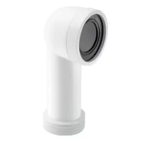 Image of McAlpine 90 Degree Bend Adjustable Length Extended Inlet Rigid WC Connector WC-CON8E - 995362