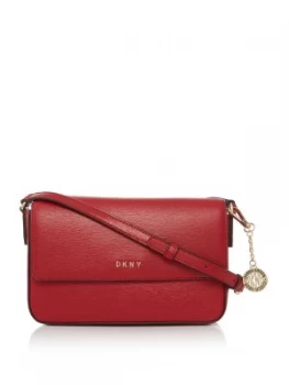 Image of DKNY Sutton medium flap cross body bag Red