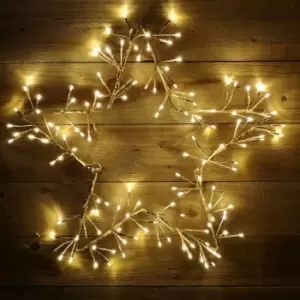 image of 60cm Gold Christmas Star 150 Warm White LED Indoor/Outdoor Christmas Decorations