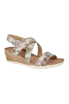 image of Adia Crossover Strap Wedge Sandals