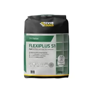 image of TS711WE20 711 TileSet Flexiplus Tile Adhesive White 20kg EVBTS711WE20 - Everbuild