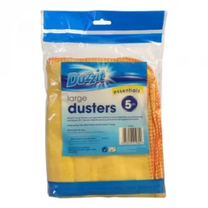 Duzzit Soft and Strong Large Yellow Dusters 5 Pack - main image