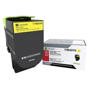 image of Lexmark 73B0040 Yellow Laser Toner Ink Cartridge