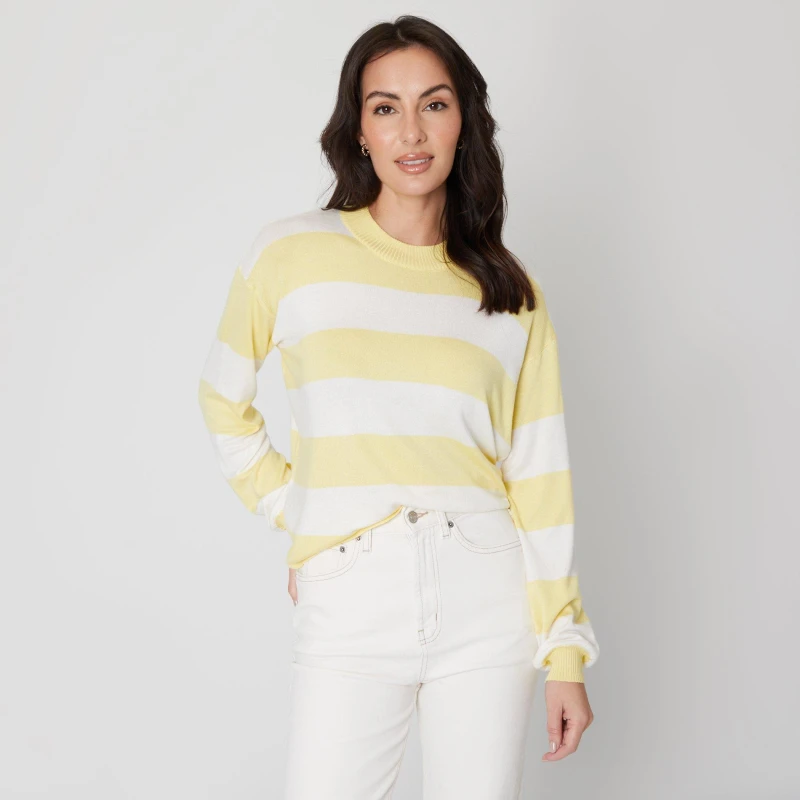 Image of Be You Stripe Jumper - Yellow Yellow 8
