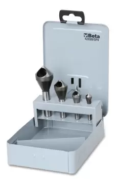 image of Beta Tools 426SB/SP4 4pc HSS Countersink Cutter Coned Drill Set 2-20mm 004260130