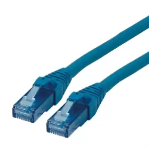 Image of ROLINE 21.15.2985 networking cable Blue 0.3 m Cat6a U/UTP (UTP)