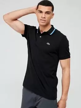 Lacoste Tipped Polo Shirt - Black, Size 2XL, Men