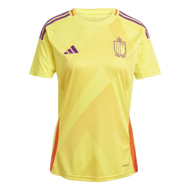 Image of adidas Belgium Away Shirt 2025 Womens Impact Yellow female 8 (XS)