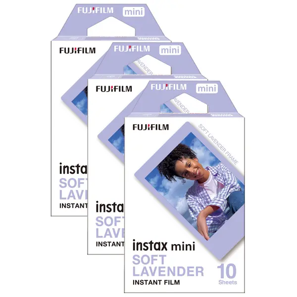 image of Fujifilm Instax Mini Soft Lavender Photo Film (Pack of 30)