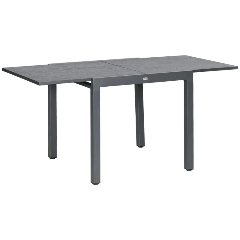 Image of Outsunny Extendable Garden Table for 6 with Aluminium Frame for Patio - Outsunny 5056725527594