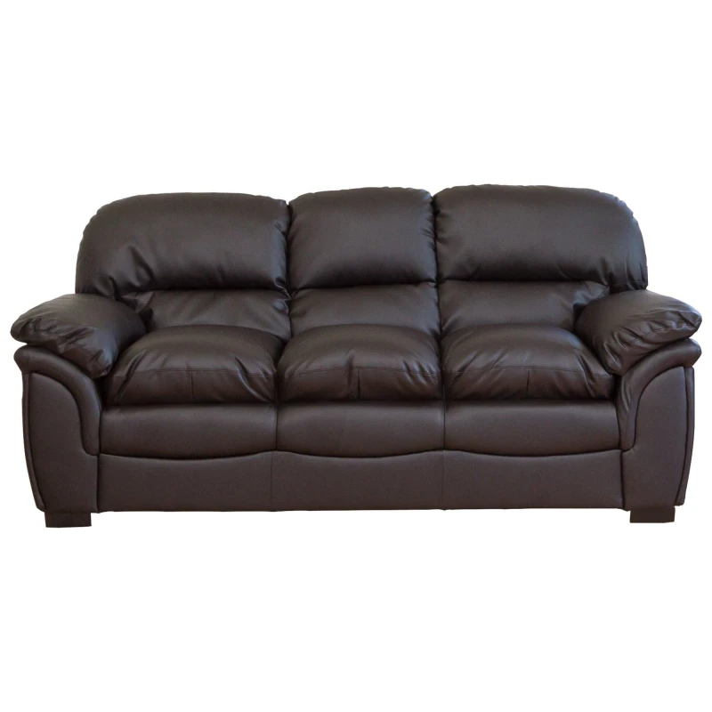 Image of Artemis Home Leverton 3 Seat Sofa in Brown Brown Unisex