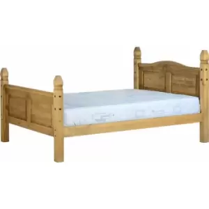Image of Corona Bed Waxed Solid Mexican Pine 5ft Kingsize - Seconique