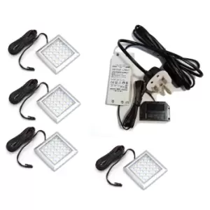 Image of Moderix Square XL - Bright LED Light Under Cabinet Shelf Cupboard Set - Light Co