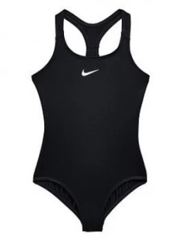 image of Nike Girls Racerback Solid Swimsuit