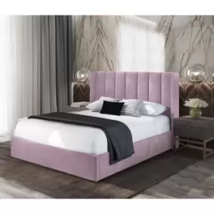 Image of Marilynn Bed King Plush Velvet Pink