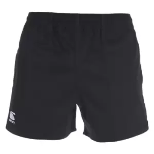 image of Canterbury Mens Professional Cotton Rugby Shorts (M) (Black)