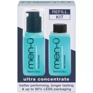 image of men-u Daily Refresh Shampoo Refill Kit 2 x 100ml