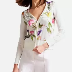 Image of Ted Baker Chantri Floral Knit Cardigan - UK 10
