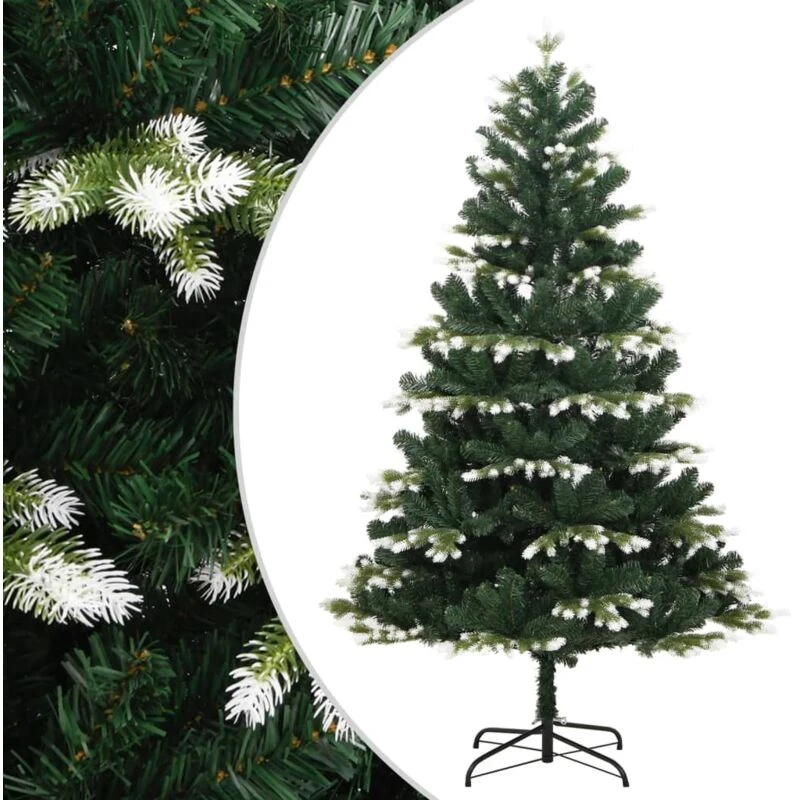 Image of VIDAXL Vidaxl - Artificial Hinged Christmas Tree with Flocked Snow 180cm 356757