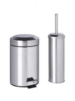 image of Sabichi Bathroom Bin And Brush Set