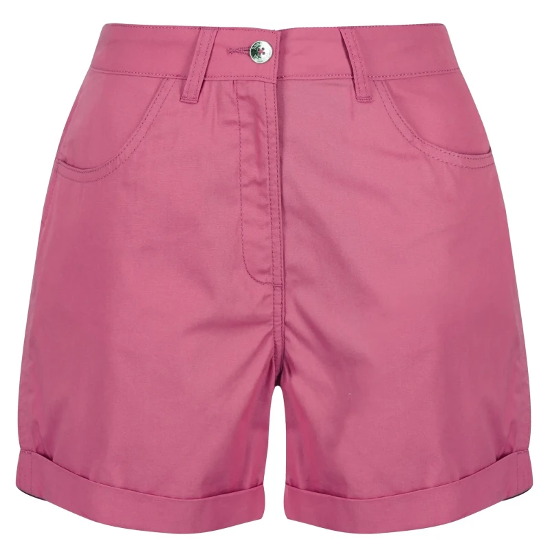 Image of Regatta Womens Pemma Organic Coolweave Cotton Summer Shorts UK 14- Waist 31', (79cm) FourLeaf Clover RWJ245-G6R-14