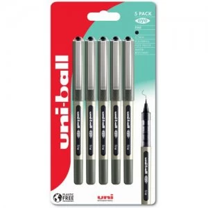 Image of Uni-Ball Eye Fine UB-157 BK Plastic Free Packaging PK5
