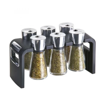 image of Cole and Mason 6-Jar Filled Spice Rack