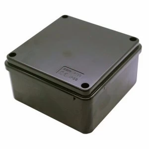 Image of ESR 100mm IP56 Square PVC Adaptable Junction Box - Black