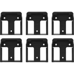 image of Stealth Mounts 6 Pack Battery Mounts For Makita 18V LXT Batteries Black