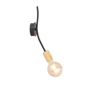 Image of Emibig Bolt Black Contemporary Wall Lamp 1x E27